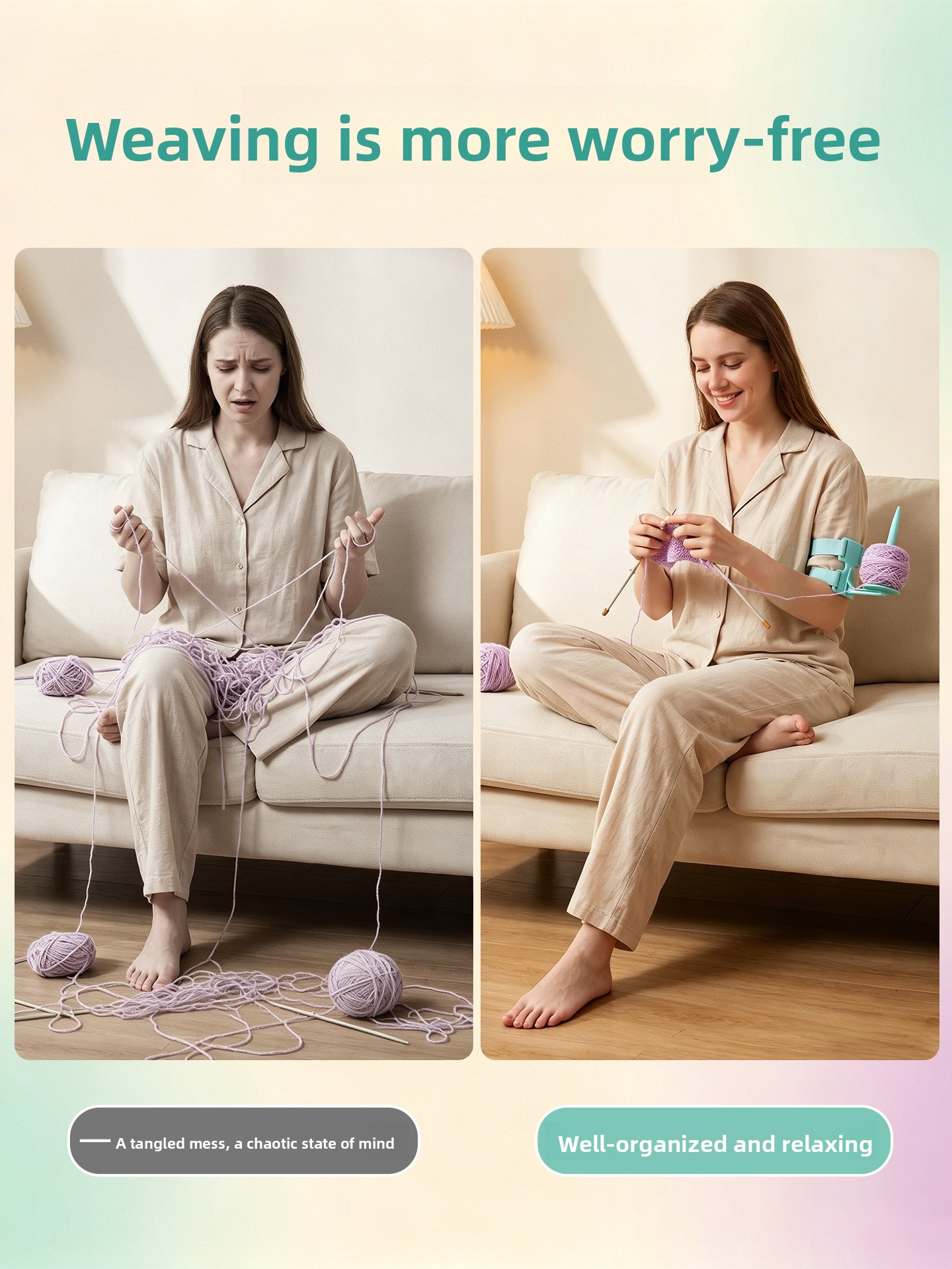Arm-Worn Yarn Holder
