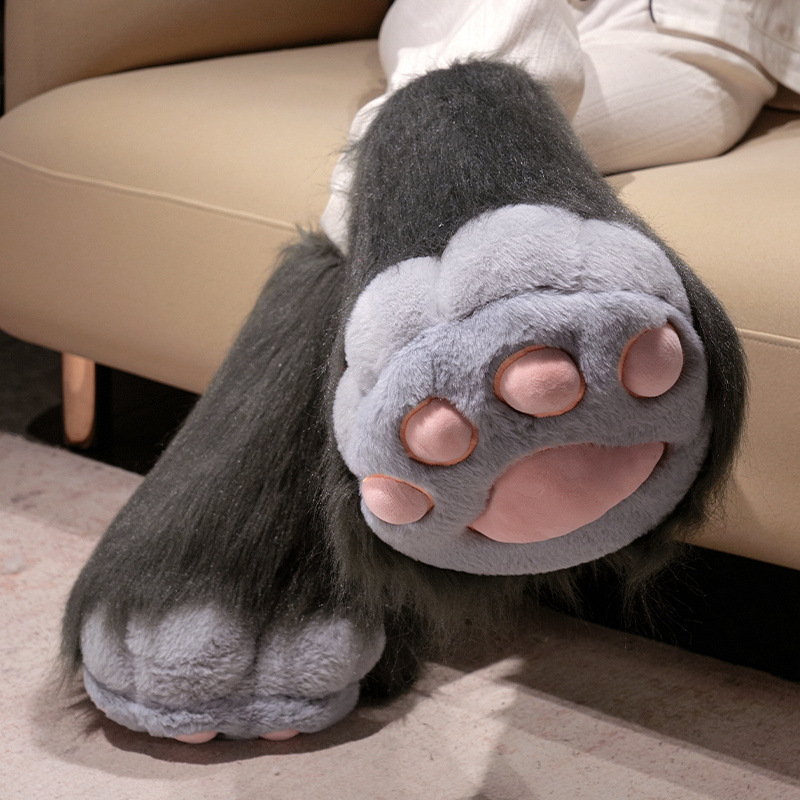 Kawaii Cat Paw Thickened Plush Winter Gloves and Wings Costume Accessories Set