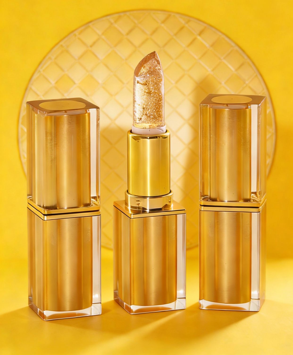 Gold foil thermochromic lipstick