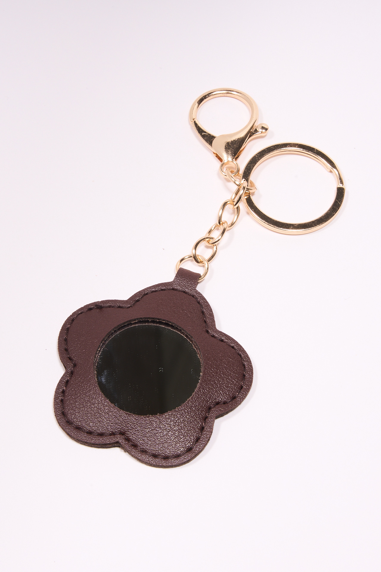 Rivet Flower Cylindrical Lipstick Pouch Keychain Pendant