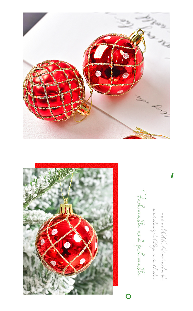 Christmas Hot Exquisite Hand-painted Glitter Sequins Christmas Ball suit Electroplated Shaped Painted Christmas Ball Pendant