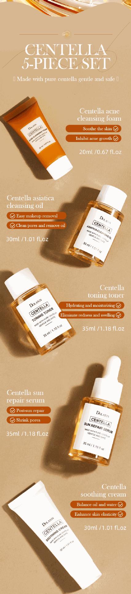 Centella Asiatica Toner and Lotion