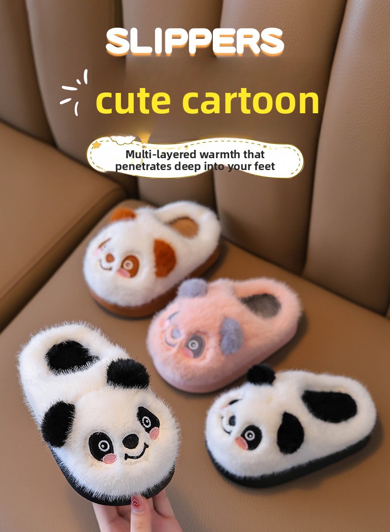Cartoon Plush Cotton Slippers