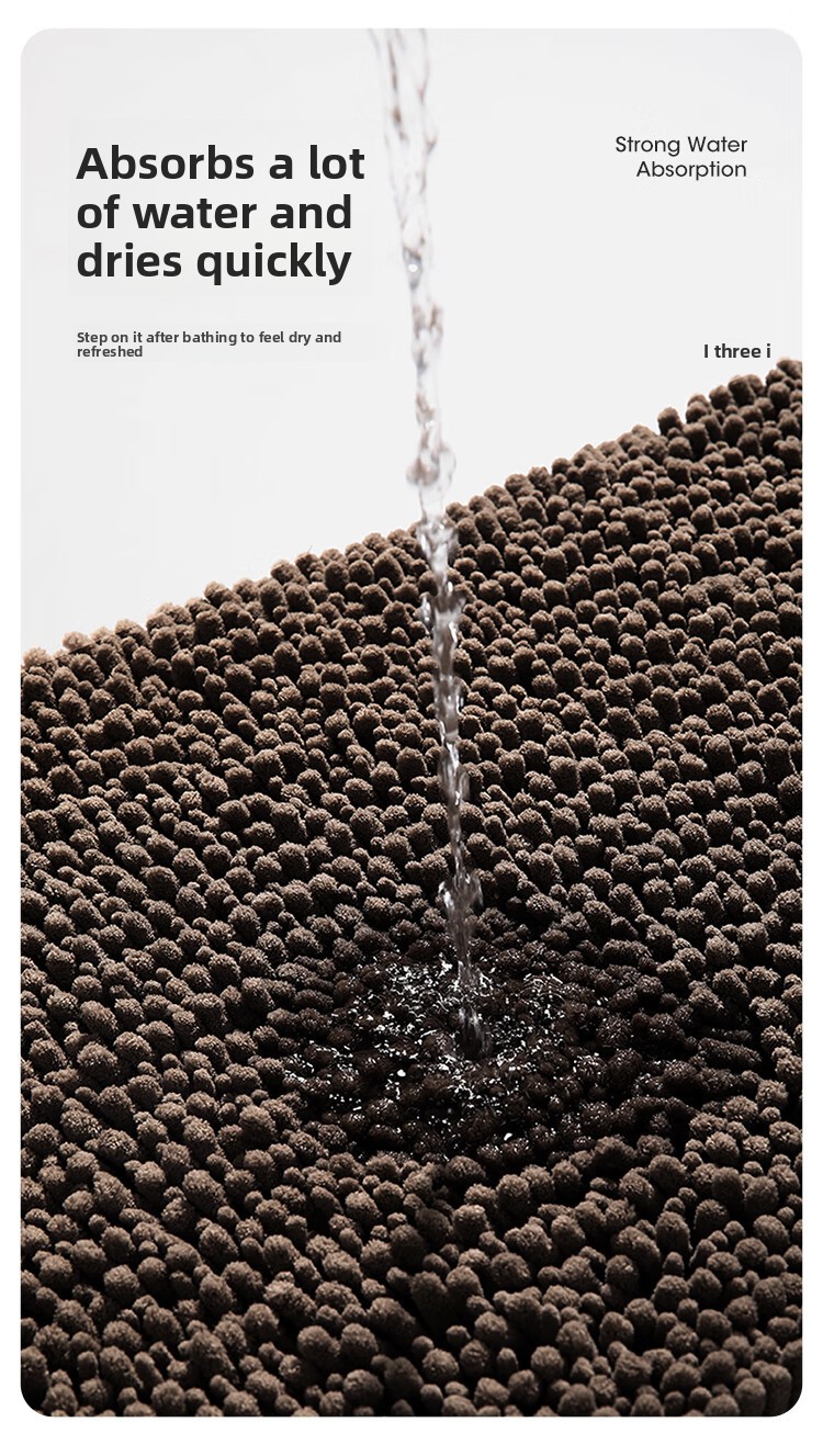 Super Absorbent Chenille Pet Mat Thickened Quick-Drying Non-Slip Dog Mat