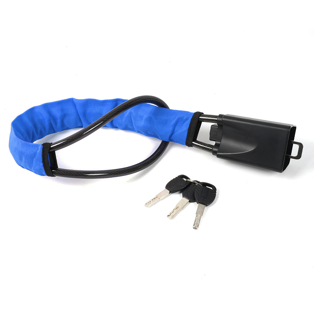 Retractable Car Steering Wheel Anti-Theft Cable Lock with Buckle
