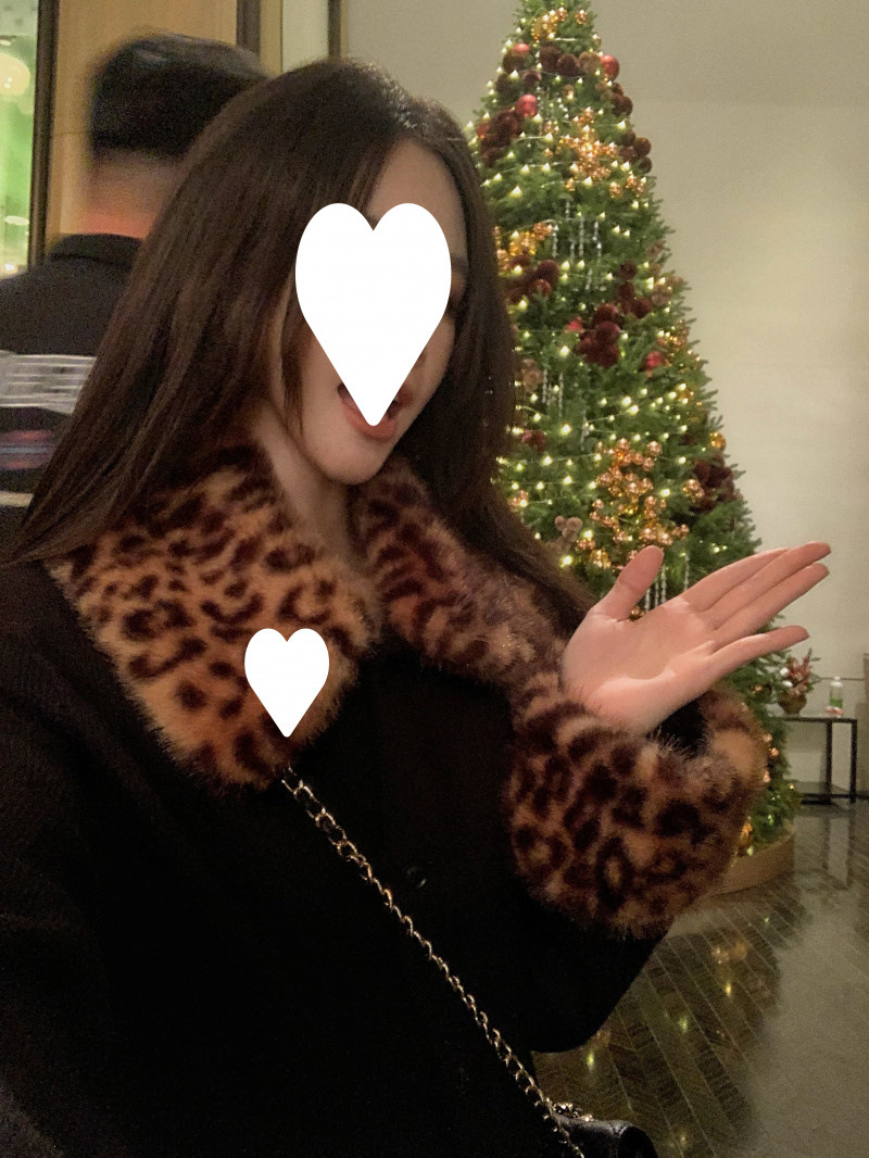 Women's Leopard Print Faux Fur Collar Single-Breasted Thick Short Coat