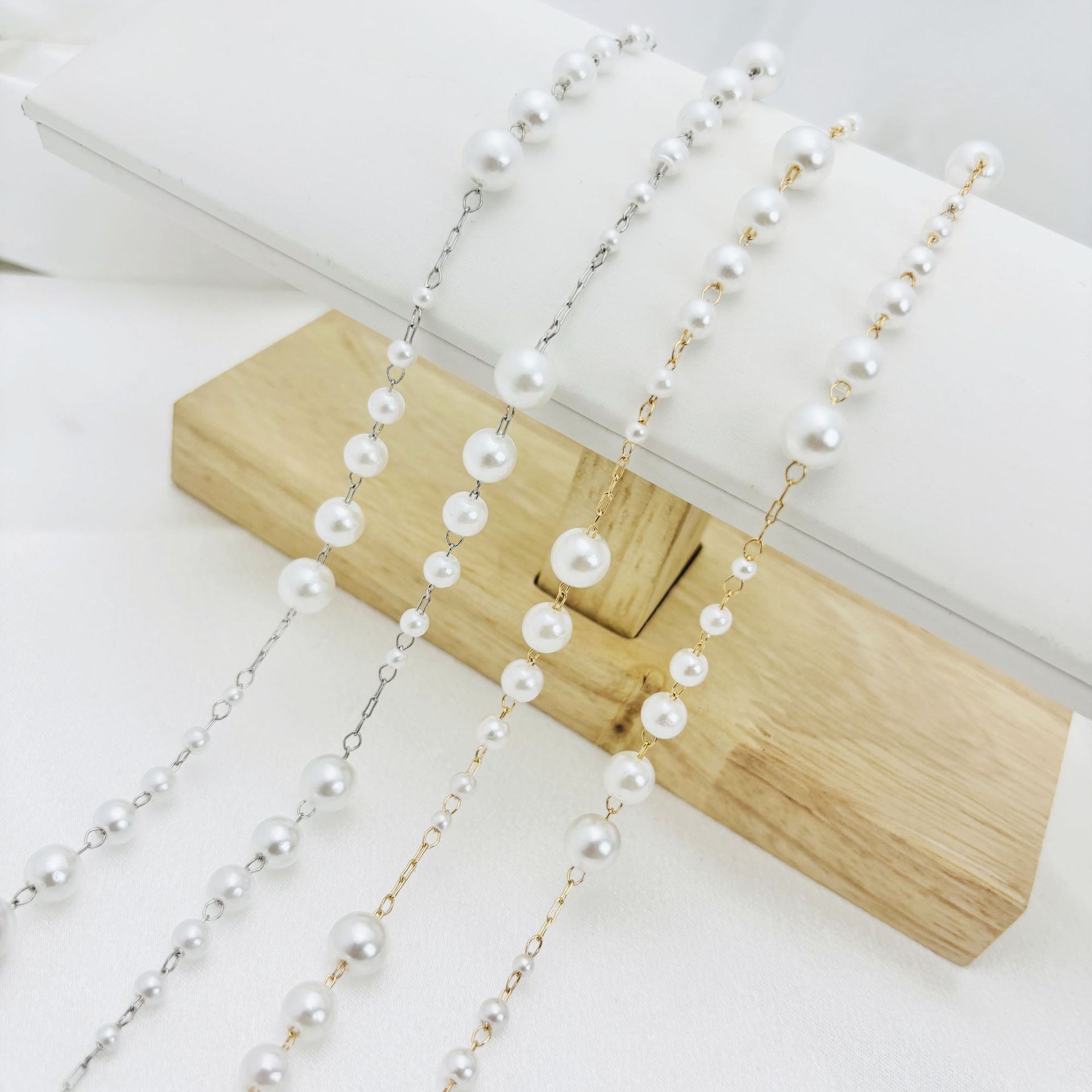 DIY Starry Pearl Chain Versatile Accessory for Earrings Hairpin and Eyeglass Chain