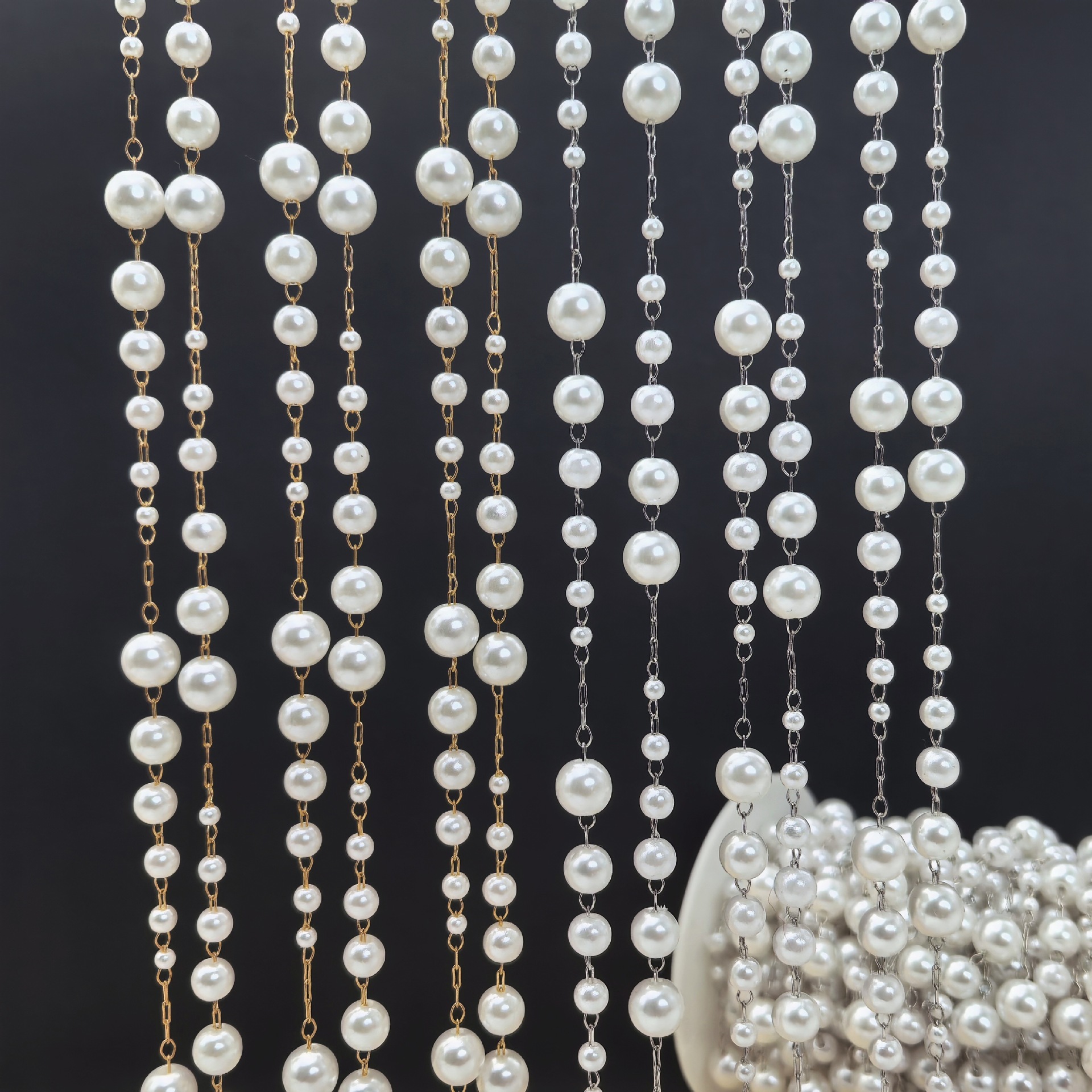 DIY Starry Pearl Chain Versatile Accessory for Earrings Hairpin and Eyeglass Chain