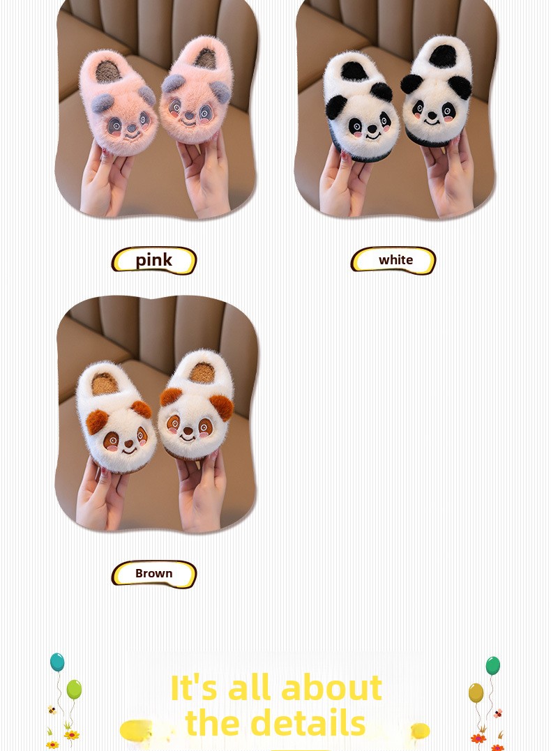 Cartoon Plush Cotton Slippers