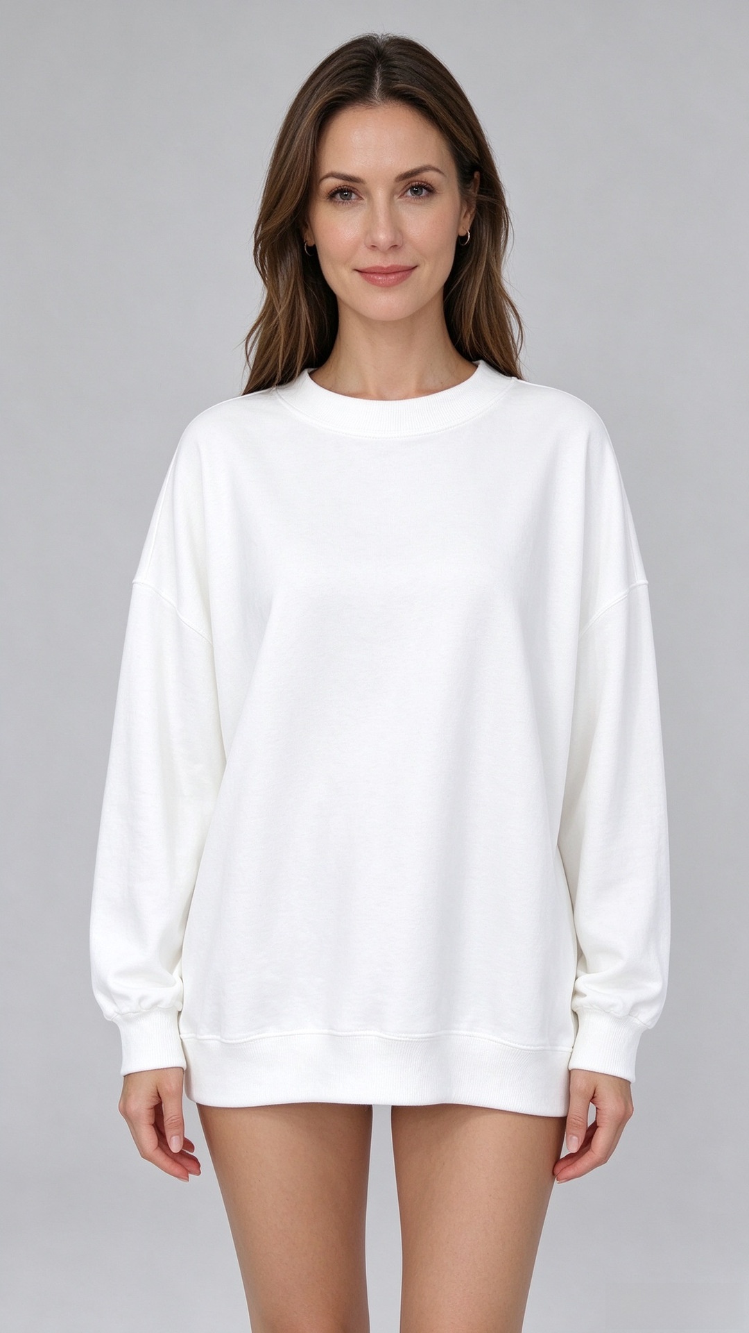 Women's Casual Knit Round Neck Long Sleeve Loose Pullover