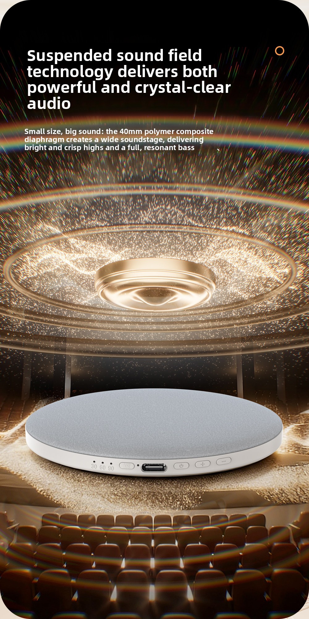 Bluetooth Pillow Speaker with HIFI Sound and Sleep White Noise