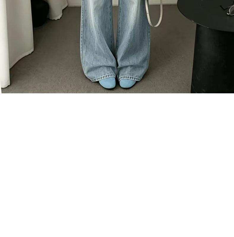 Women's American Retro High-Waisted Loose Wide-Leg Denim Jeans