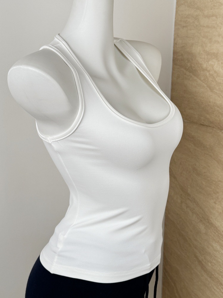 Women's Solid Color Slim Fit Racerback Tank Top