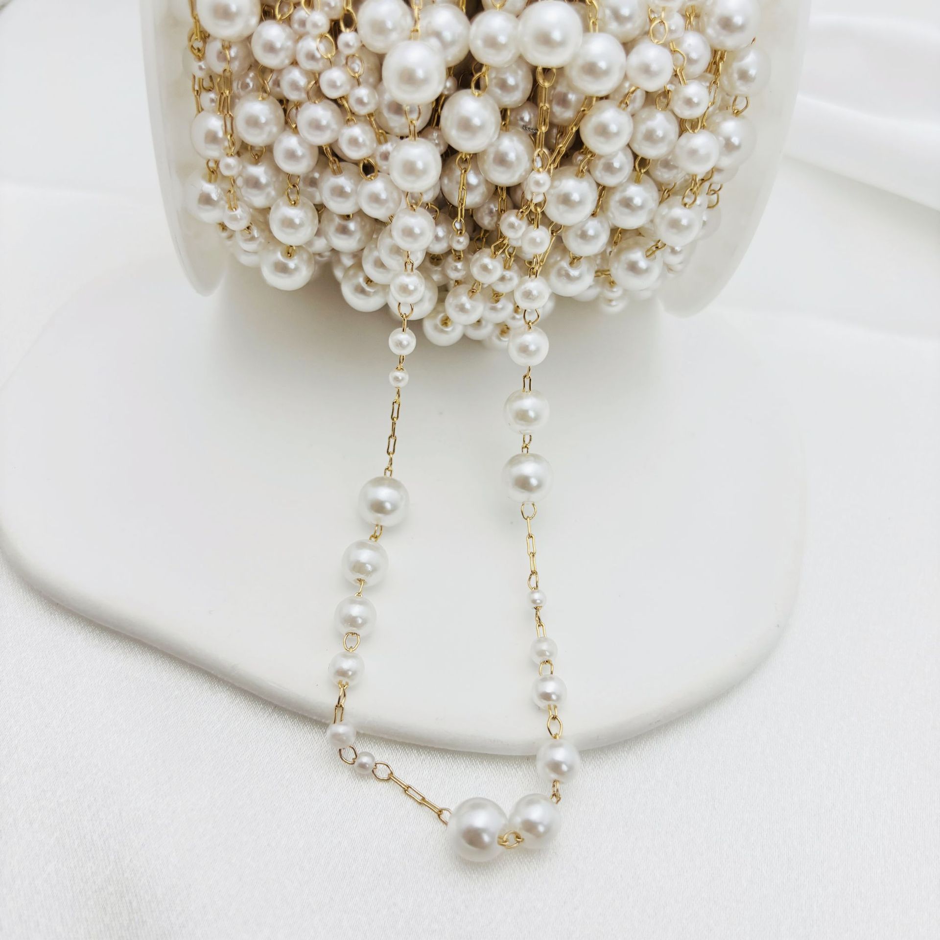 DIY Starry Pearl Chain Versatile Accessory for Earrings Hairpin and Eyeglass Chain