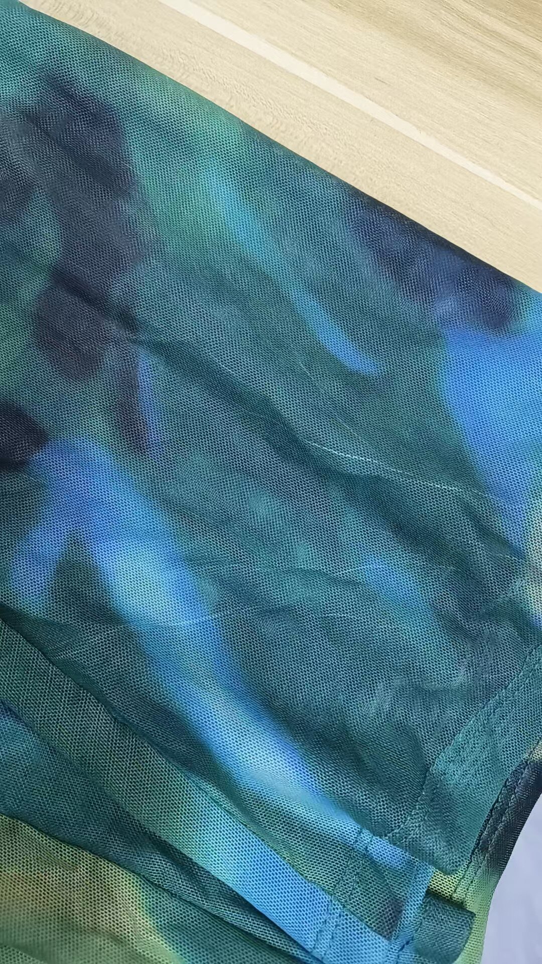 Women's Abstract Print U-Neck Backless Fishtail Hem Dress