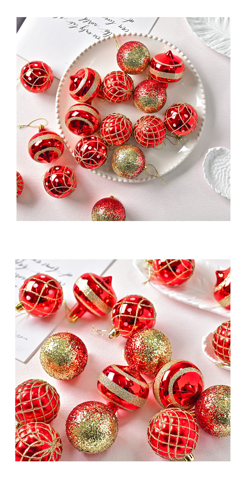 Christmas Hot Exquisite Hand-painted Glitter Sequins Christmas Ball suit Electroplated Shaped Painted Christmas Ball Pendant