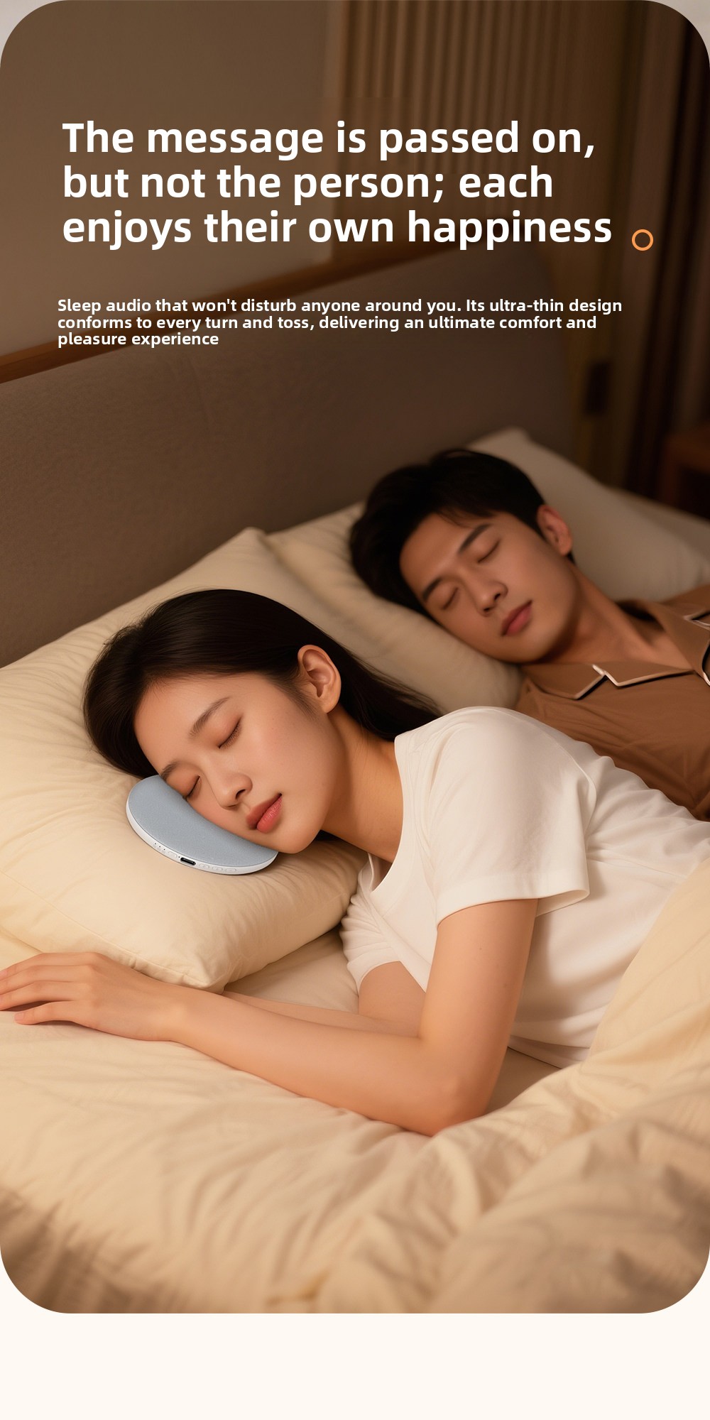 Bluetooth Pillow Speaker with HIFI Sound and Sleep White Noise