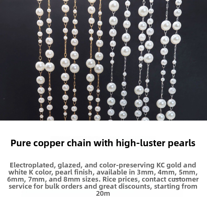 DIY Starry Pearl Chain Versatile Accessory for Earrings Hairpin and Eyeglass Chain