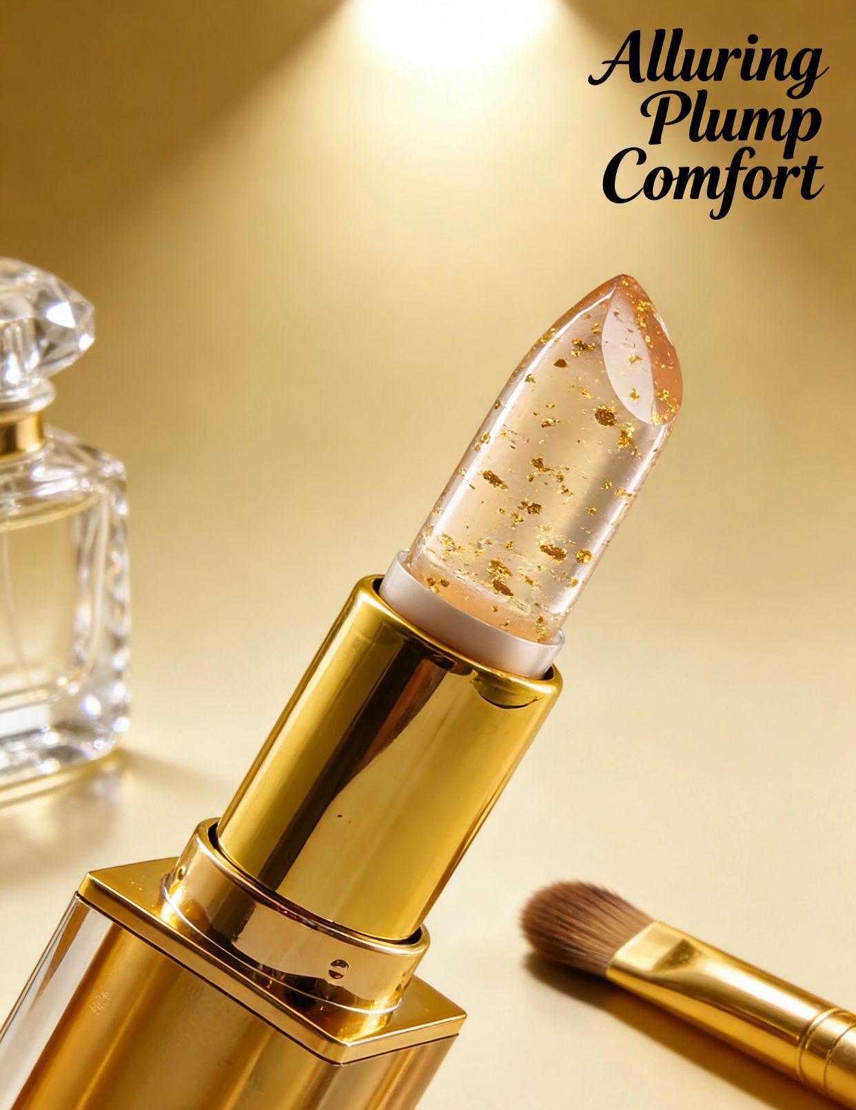 Gold foil thermochromic lipstick