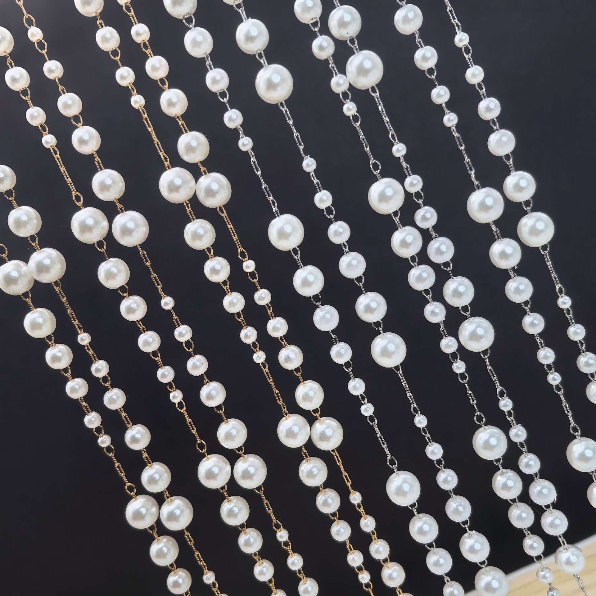 DIY Starry Pearl Chain Versatile Accessory for Earrings Hairpin and Eyeglass Chain