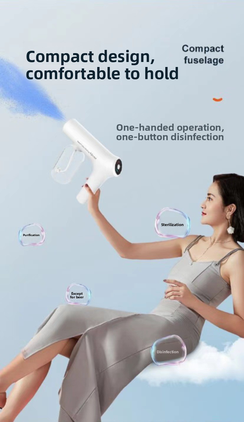 K5max Portable Wireless Nano Blue Light Pet Deodorization Atomizer Spray Gun