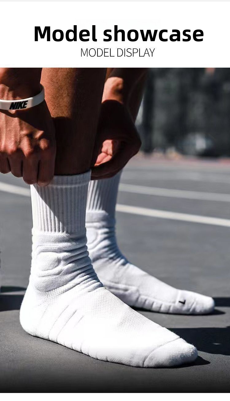 Extra Thick High Tube Mens Terry Cushioned Anti Slip Sports Socks