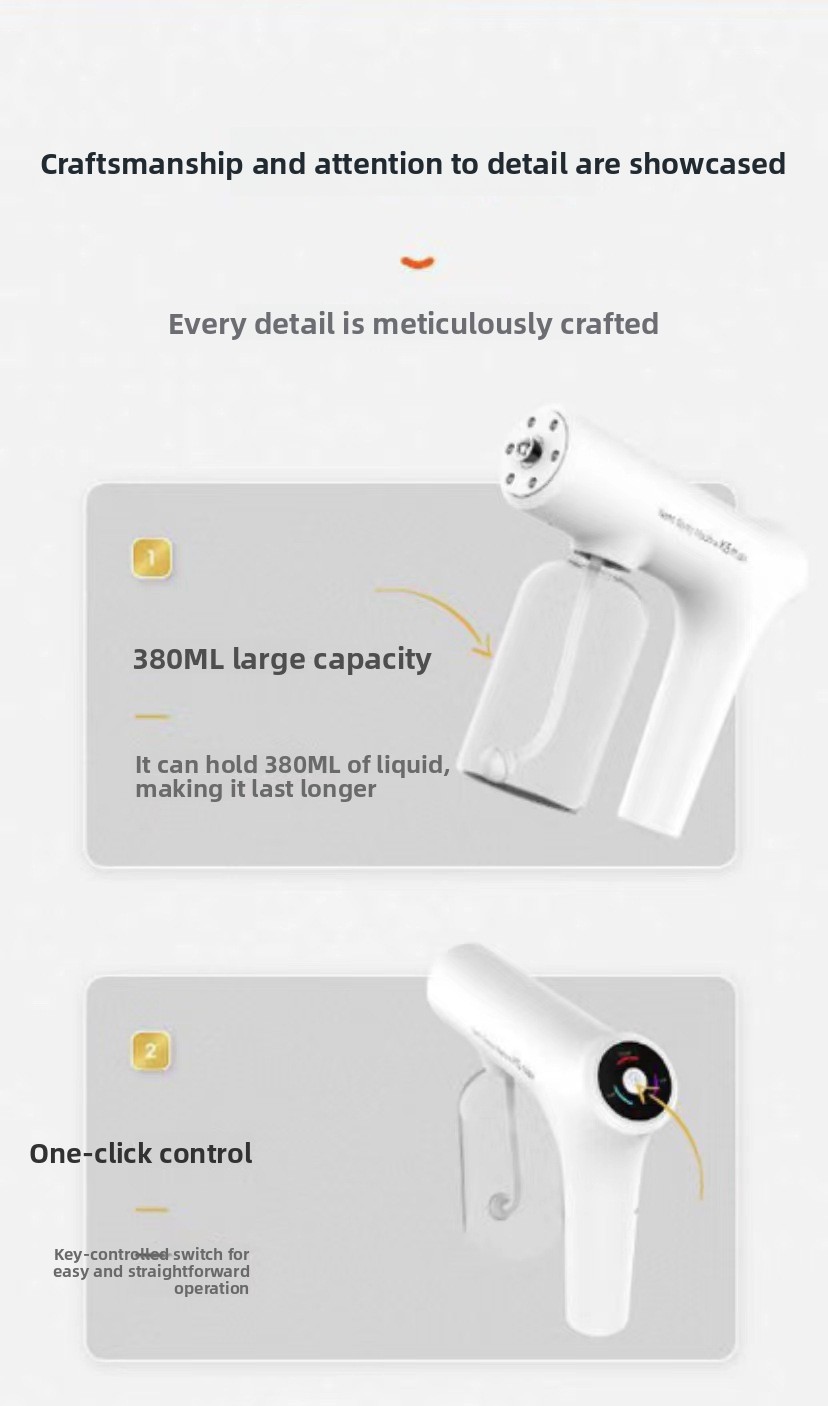 K5max Portable Wireless Nano Blue Light Pet Deodorization Atomizer Spray Gun