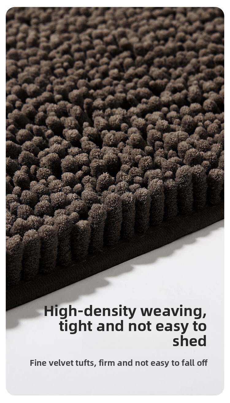 Super Absorbent Chenille Pet Mat Thickened Quick-Drying Non-Slip Dog Mat