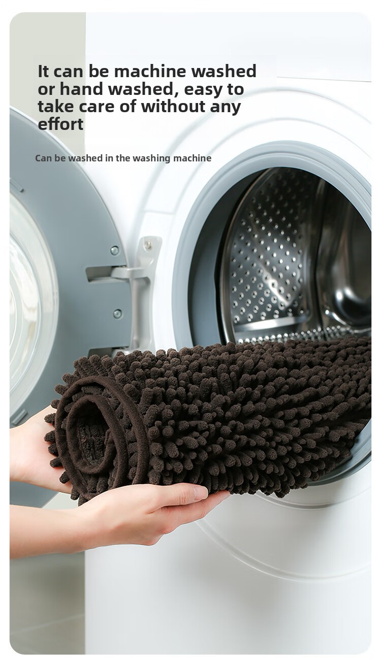 Super Absorbent Chenille Pet Mat Thickened Quick-Drying Non-Slip Dog Mat