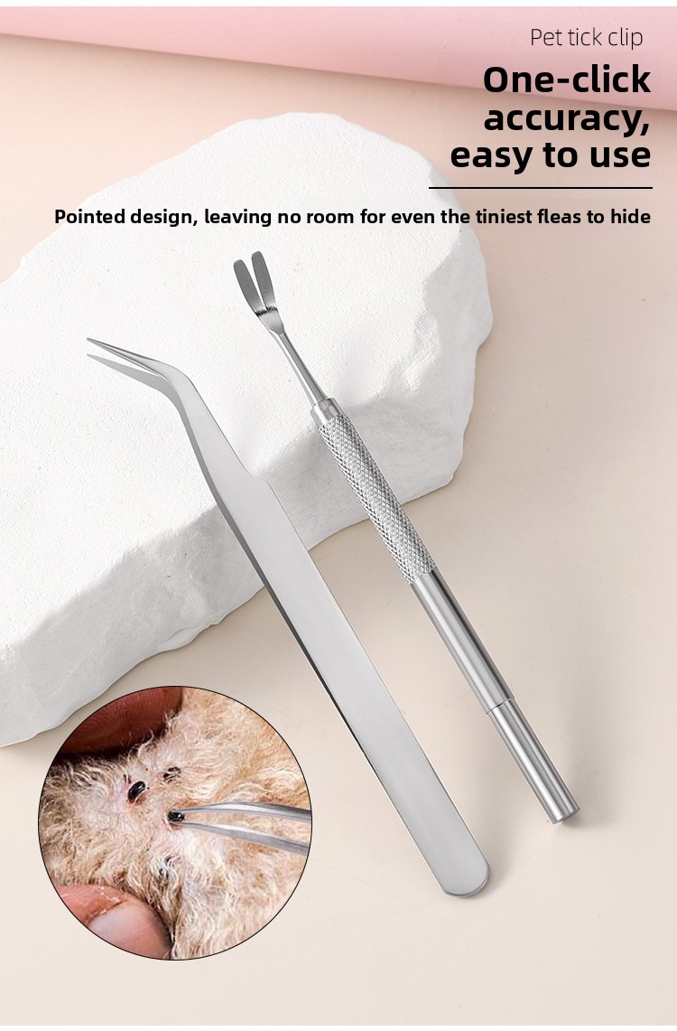 Stainless Steel Tick Removal Tool for Dogs and Cats