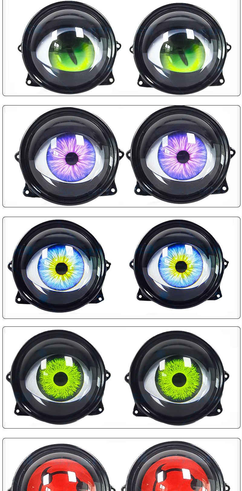 Dynamic Devil Eye LED Decorative Car Lens Light