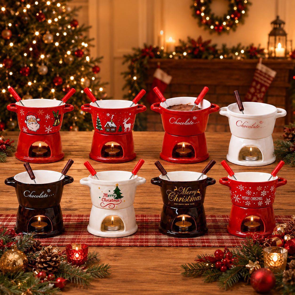 Ceramic T-Shape Fondue Cup