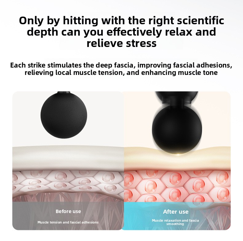 Portable USB Rechargeable Fascia Massage Gun with 6+ Heads
