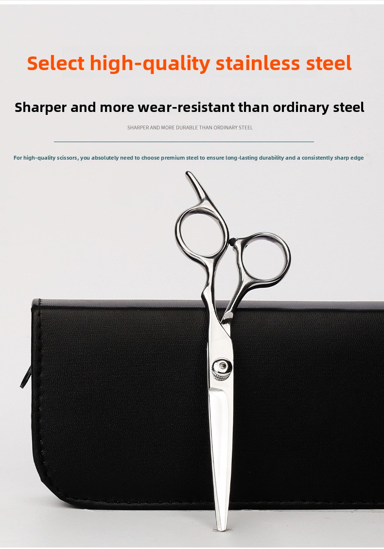 Stainless Steel Hair Cutting Scissors Set, Silver 7-Piece