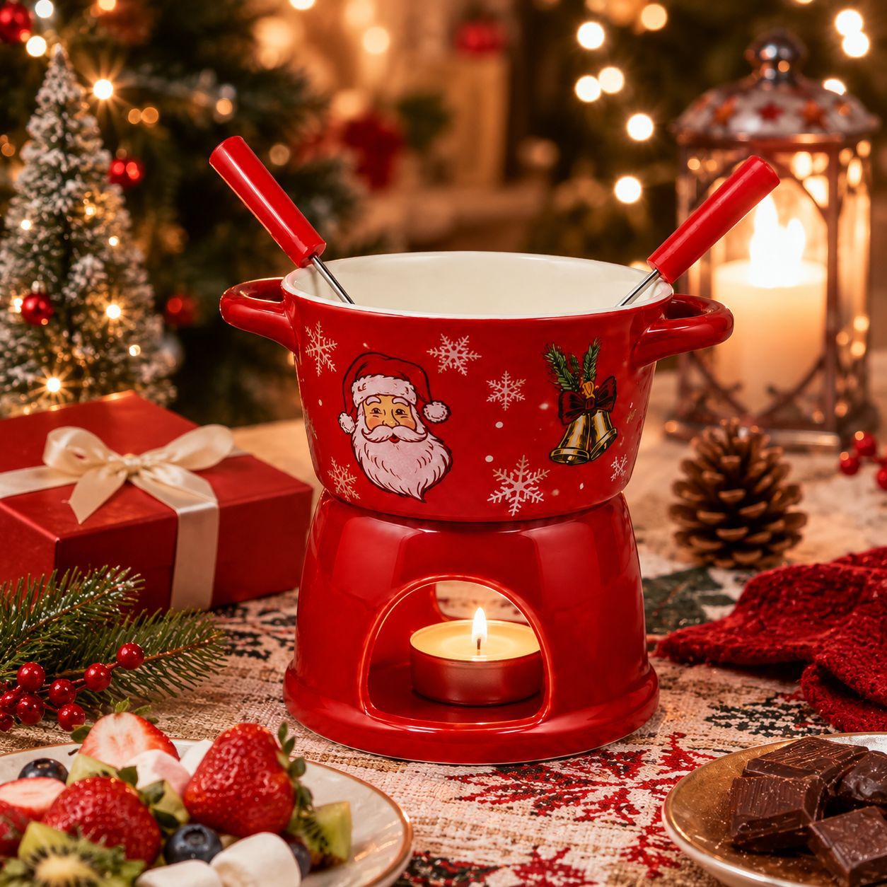 Ceramic T-Shape Fondue Cup