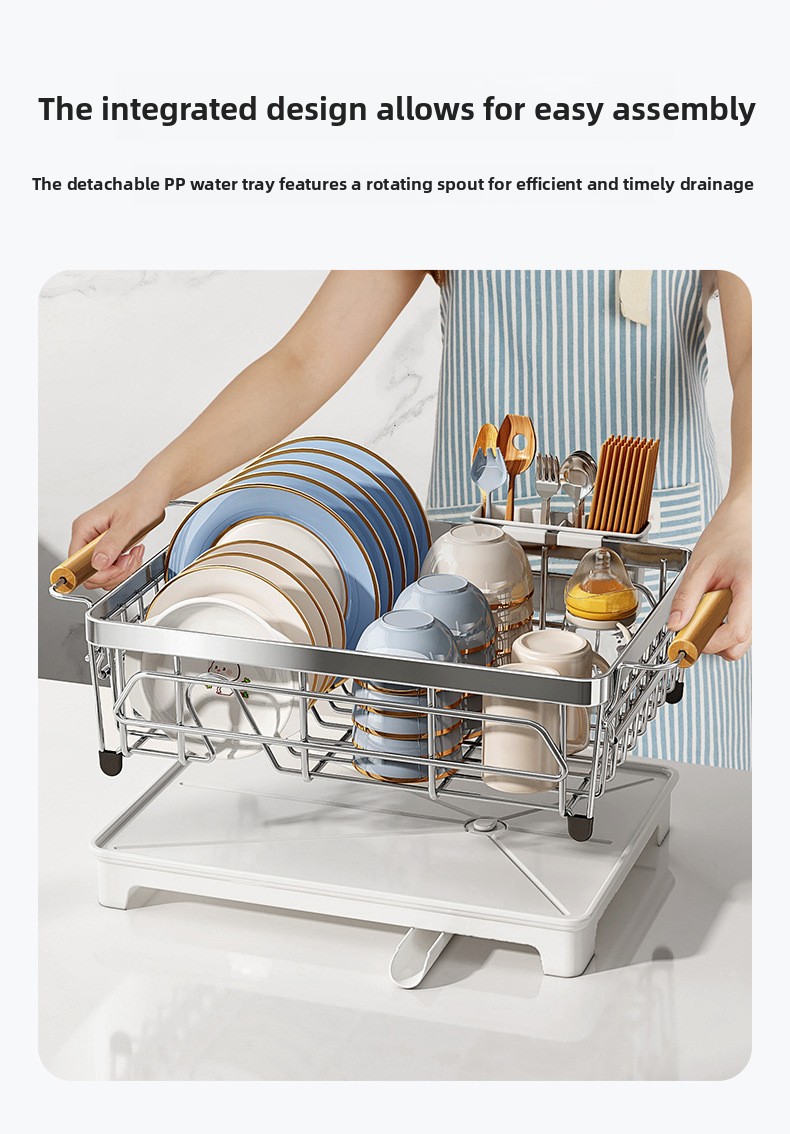 Stainless steel dish and bowl storage rack