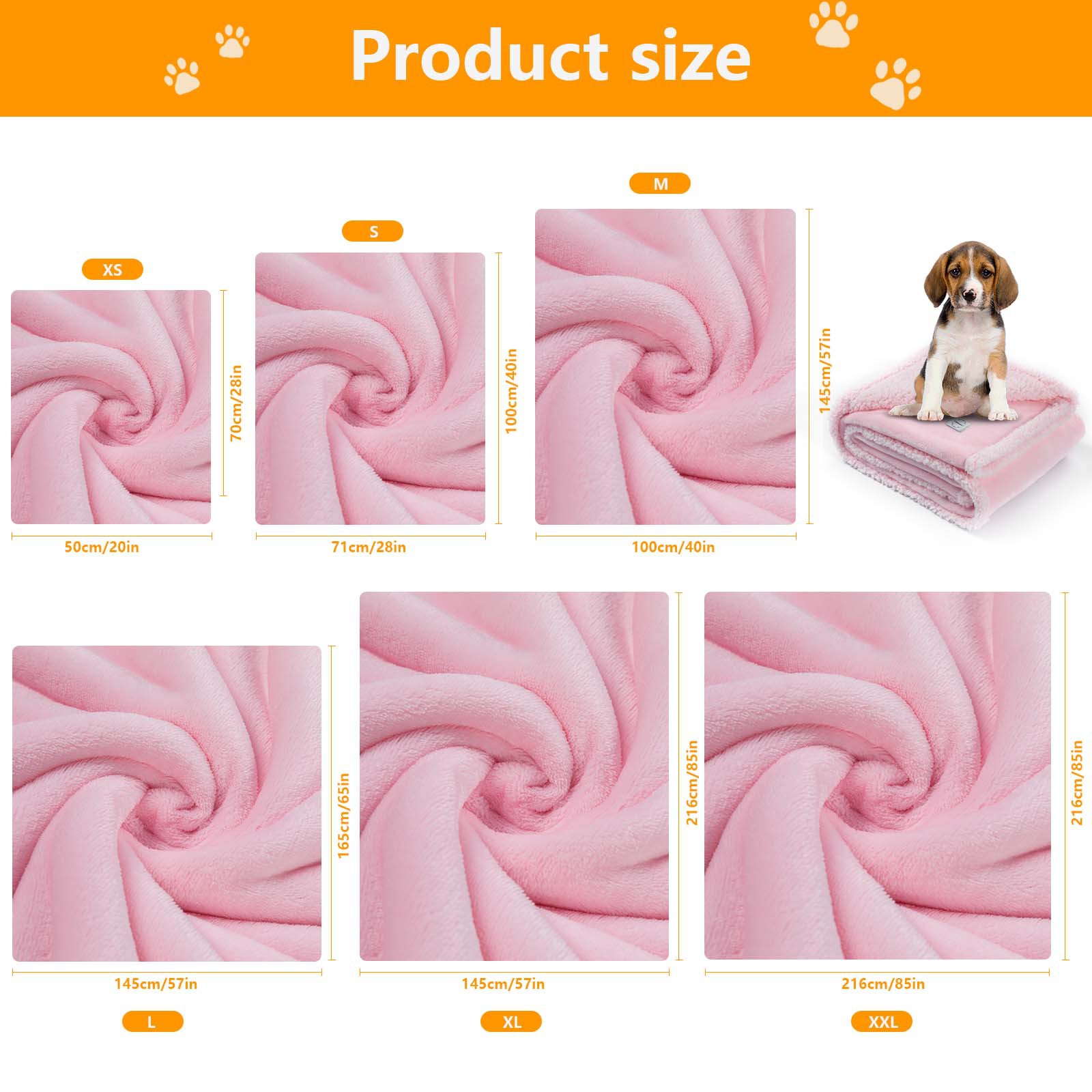 Reversible Flannel and Sherpa Pet Blanket with Lining Layer