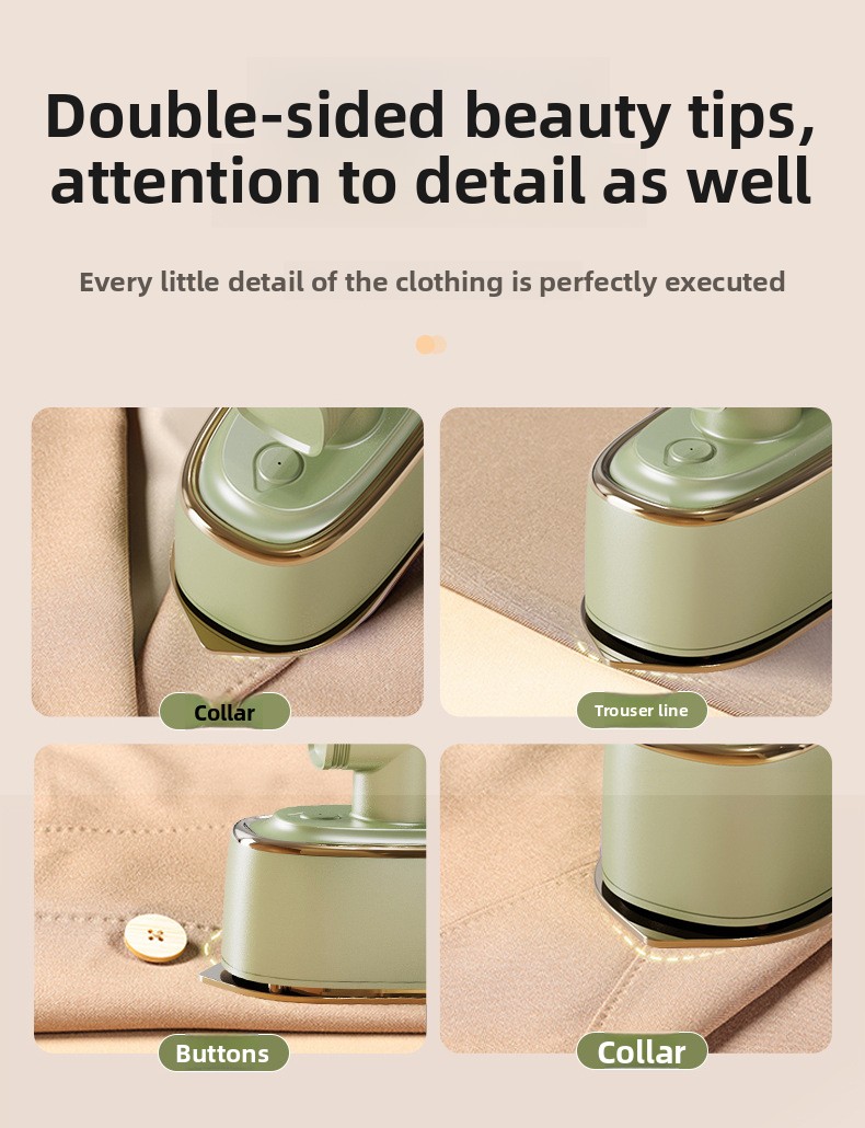 2-in-1 Foldable Handheld Garment Steamer and Iron, Portable Mini Travel Steamer