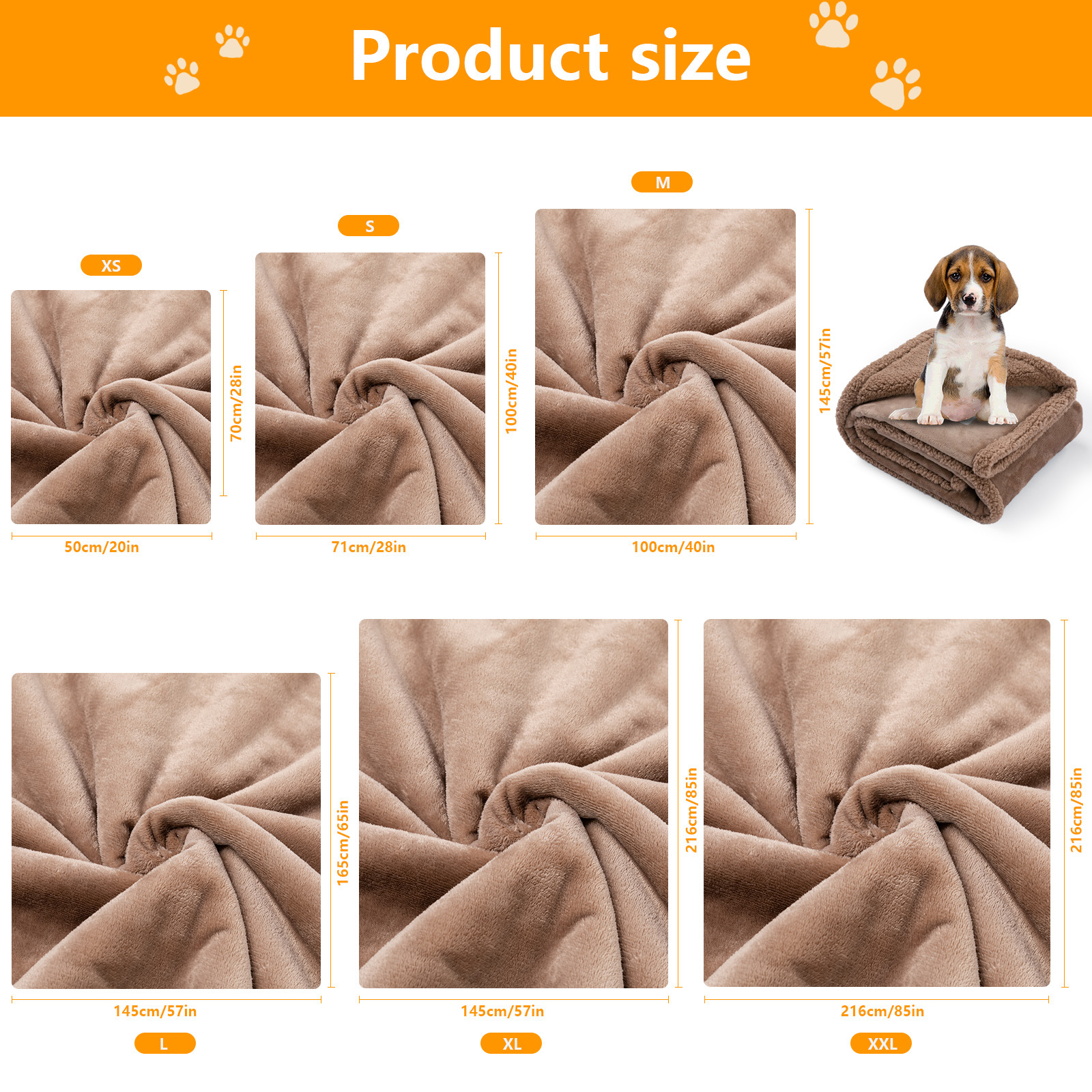 Reversible Flannel and Sherpa Pet Blanket with Lining Layer