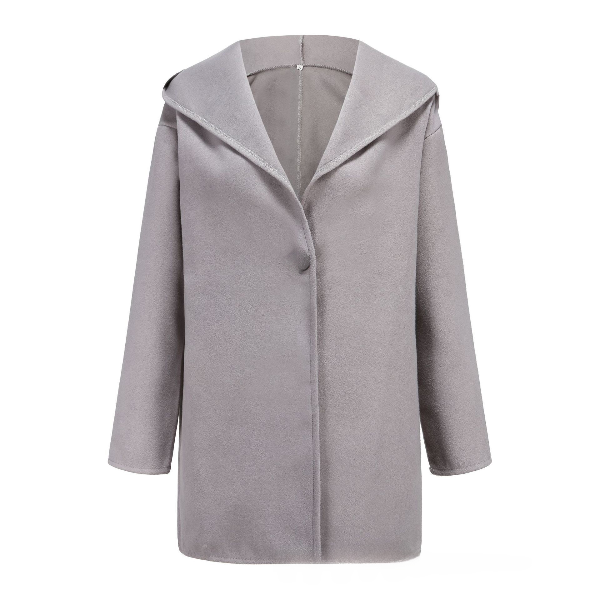 Fashion autumn and winter long multi-color coat loose
