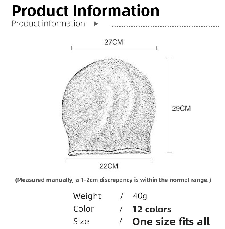 Women's Cashmere Knit Beanie with Curled Brim, Warm Dome Winter Hat