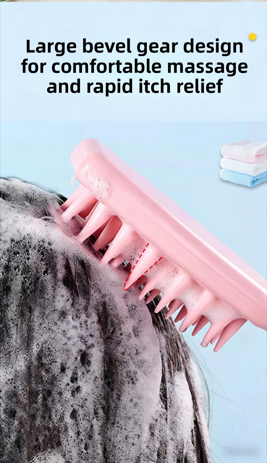 Long Handle Shampoo Scalp Brush and Comb with Soft Teeth