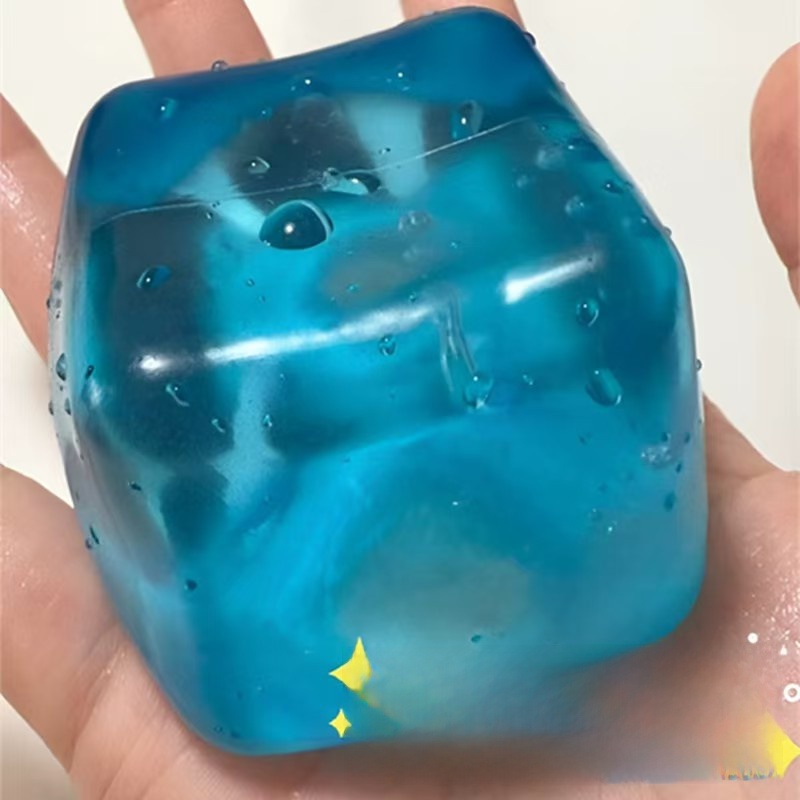 Slow Rebound TPR Squishy Fidget Toy, Block and Ball Shapes
