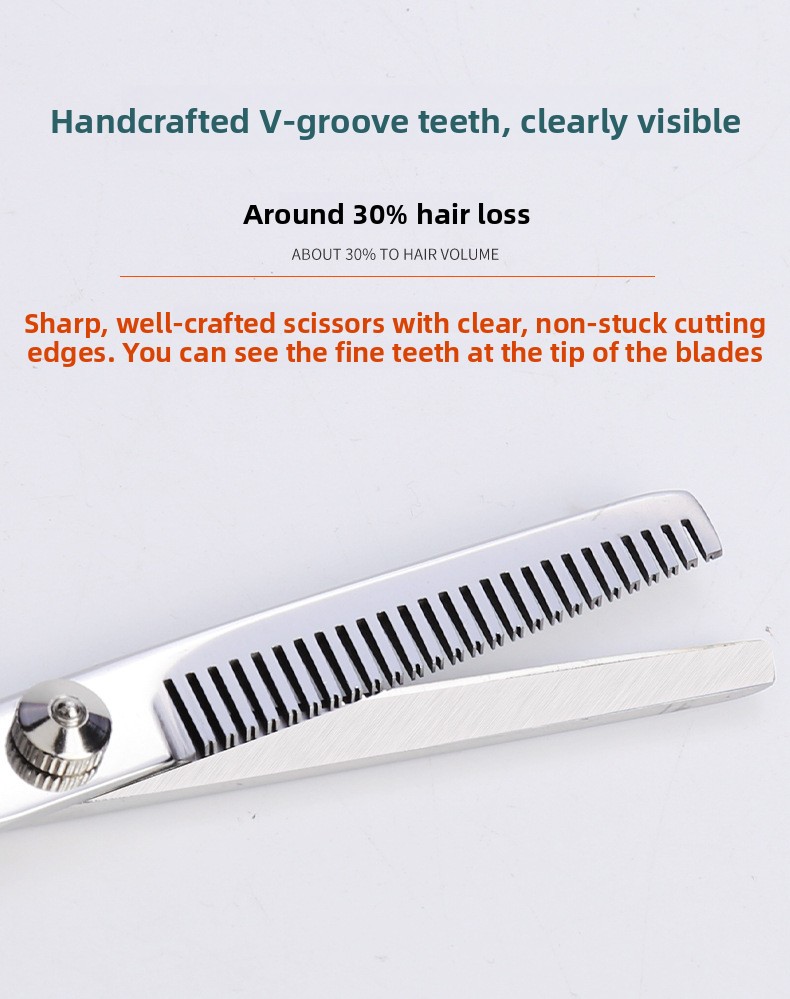 Stainless Steel Hair Cutting Scissors Set, Silver 7-Piece
