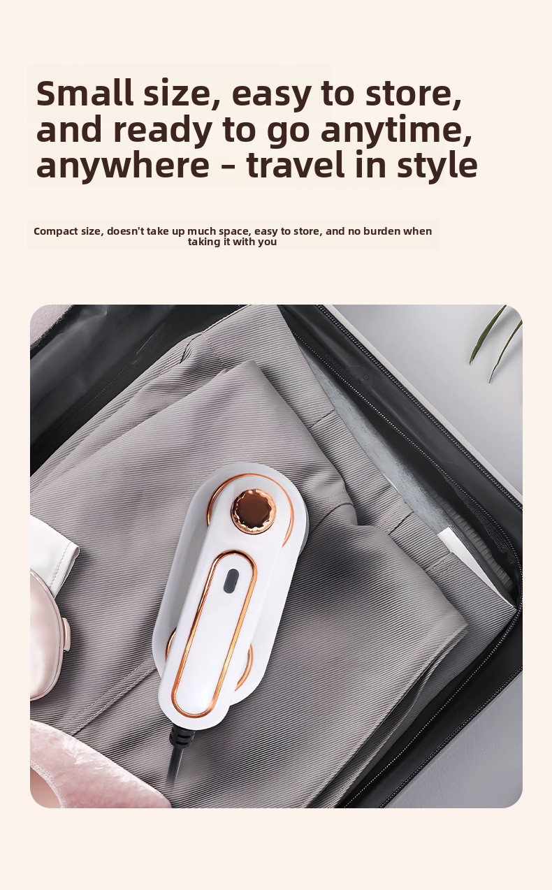 2-in-1 Foldable Handheld Garment Steamer and Iron, Portable Mini Travel Steamer