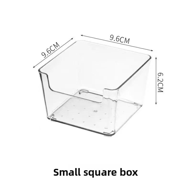 Small Clear Open-Top Desktop Storage Box