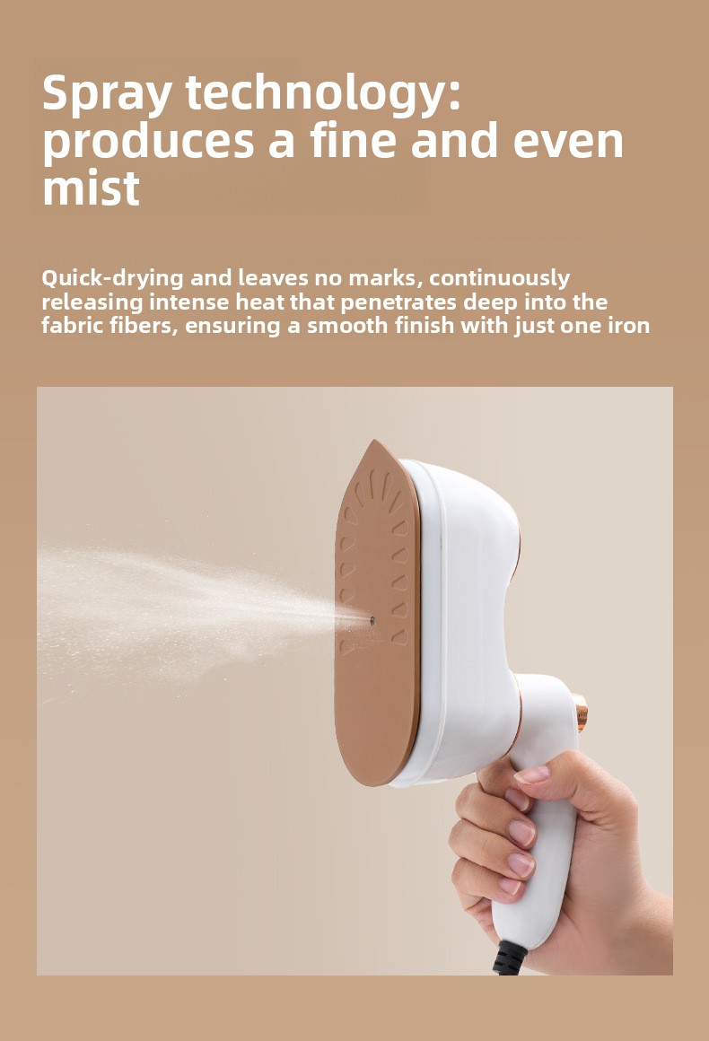 2-in-1 Foldable Handheld Garment Steamer and Iron, Portable Mini Travel Steamer