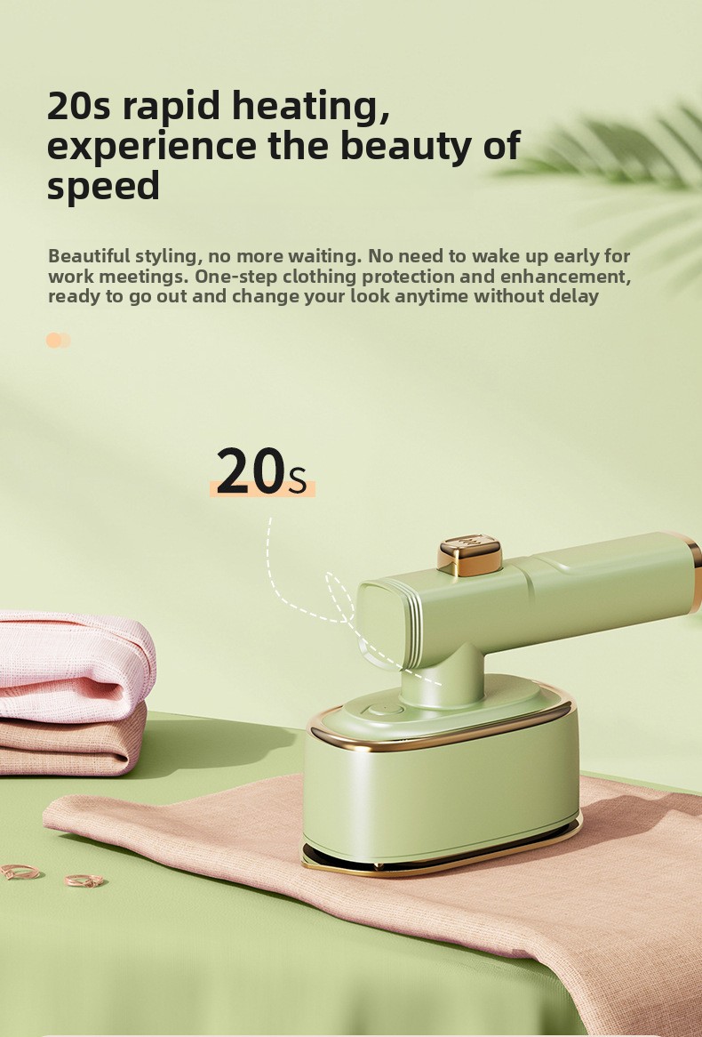 2-in-1 Foldable Handheld Garment Steamer and Iron, Portable Mini Travel Steamer