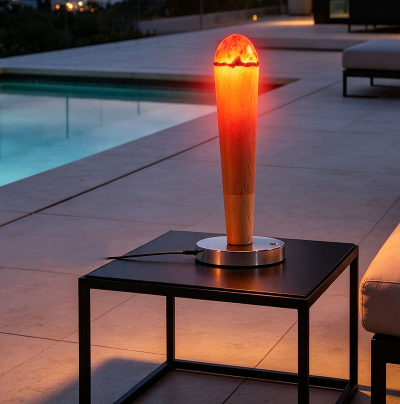 Creative simulation bonfire atmosphere table lamp