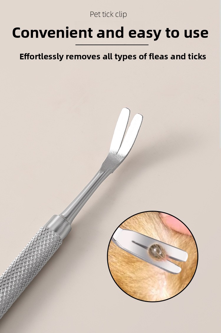 Stainless Steel Tick Removal Tool for Dogs and Cats